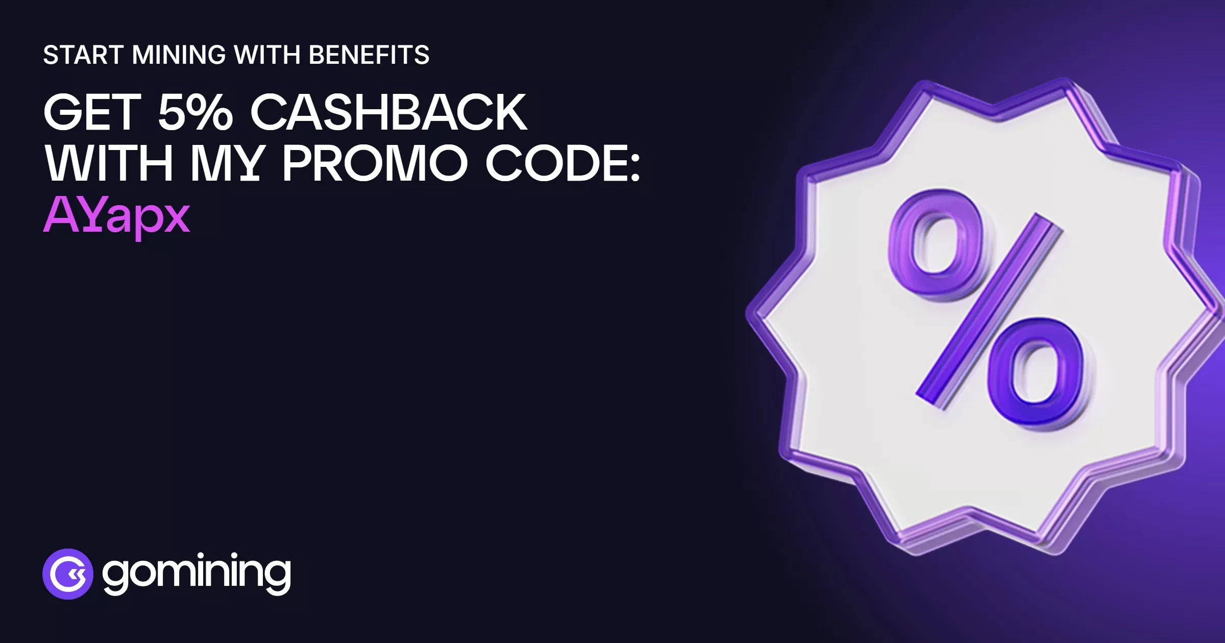 5% Cash Back - Use Code 
