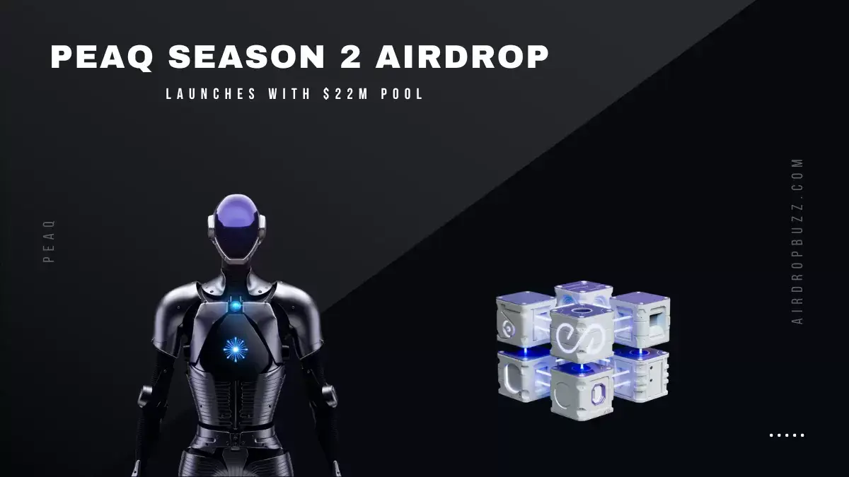 Peaq Season 2 Airdrop Launches with $22M Pool — DePIN Tasks, NFT Entry, and Monthly Rewards Airdrop