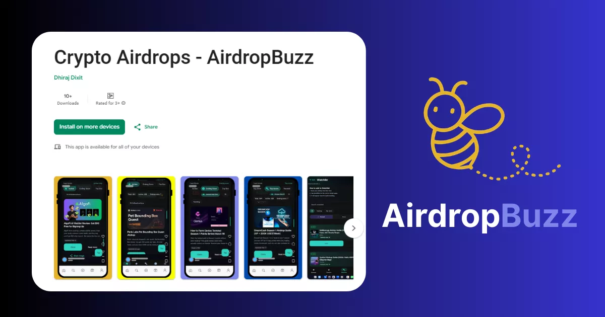 AirdropBuzz App: Android Airdrop Tracker + Daily Check-In Routine logo